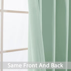 Yakamok Light Sage Green Blackout Curtains 63 Inches Length - Image 3