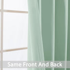 Yakamok Green Curtains 84 Inches Length Blackout Curtain - Image 3
