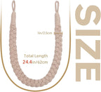 NICEEC 4 Pack Natural Cotton Rope Curtain Tiebacks Elegant Boho Style - Image 3