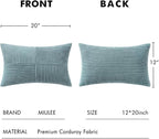 MIULEE Sky Blue Decorative Lumbar Throw Pillow Covers 12x20 Inch - Image 6