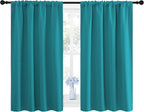 NICETOWN Peacock Blue Blackout Curtains Panels - Image 2