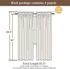 Chyhomenyc Lemon Sheer Curtains 84 Inches Long 2 Panels Set, Light Filtering - Image 3