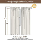 Chyhomenyc Gold Sheer Curtains 84 Inch Length 2 Panels Set, Light Filtering - Image 4