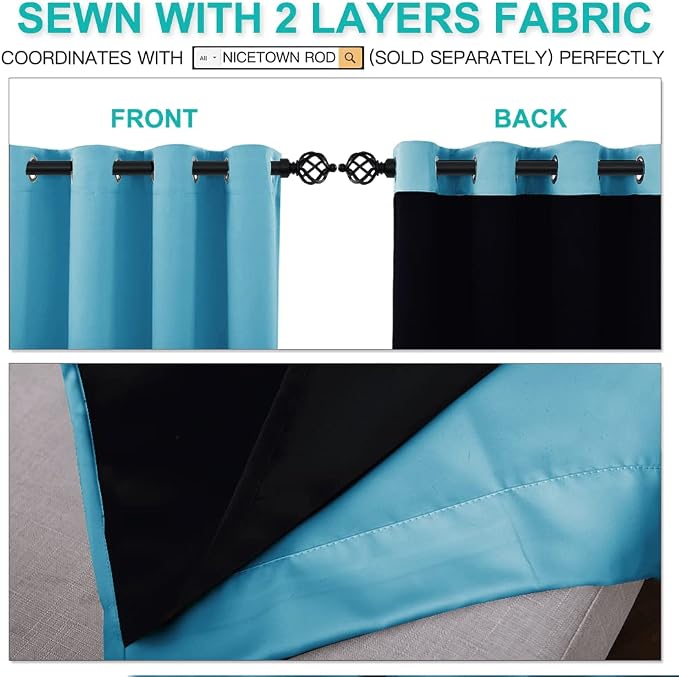 NICETOWN 100% Blackout Curtains - Image 5