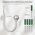 Hion Curtain Holdbacks Silver 6pcs, Curtain Tiebacks Wall Mounted Curtain Hooks - Image 2