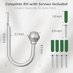 Hion Curtain Holdbacks Silver 4pcs, Curtain Tiebacks Wall Mounted Curtain Hooks - Image 2