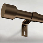 GEEBOBO Bronze Curtain Rods for Windows 48 to 84 Inch, 1 Inch Adjustable Heavy by GEEBOBO