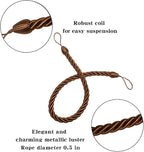 BEL AVENIR Curtain Ropes Tiebacks Tie-Backs, Curtain Handmade Holdbacks - Image 2
