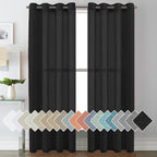 H.VERSAILTEX Linen Curtains Natural Blended Curtain Panels by HVERSAILTEX