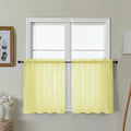 Gwine Short Kitchen Sheer Curtains 24 Inch Length by Gwine