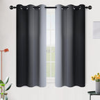SimpleHome Ombre Room Darkening Curtains 54 inches Length by SimpleHome