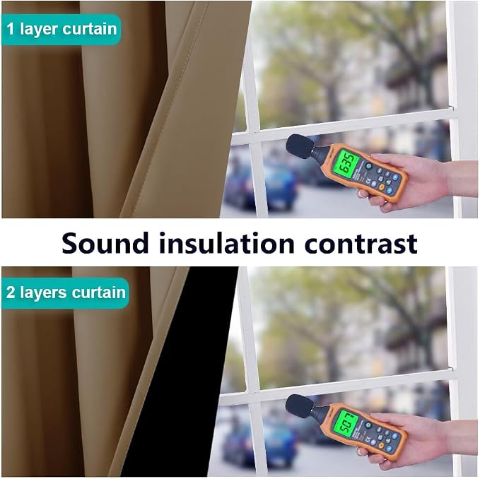 NICETOWN 100% Blackout Window Curtain Panels, 2 Pieces, 42-inch Wide Per Panel - Image 4