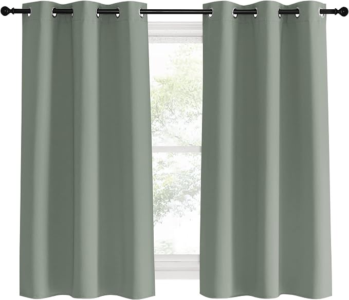 NICETOWN Bedroom Curtain Panels Blackout Draperies, 1 Pair, 42 by 60 inches - Image 2
