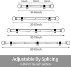 Thestoa Curtain Rods for Windows 30-62 Inch, 5/8" Brushed Nickel, Stainless - Image 6