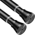 AIZESI Black 2pcs Spring Tension Rods 17 to 26 Inch, Small Curtain Rods No by AIZESITENSIONROD