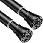 AIZESI Black 2pcs Spring Tension Rods 17 to 26 Inch, Small Curtain Rods No by AIZESITENSIONROD