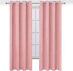 LEMOMO Blackout Curtains 52 x 90 Inch Long Pink Curtains Set of 2 Panels Room - Image 2