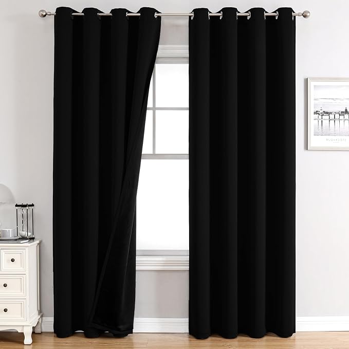 ChrisDowa 100% Blackout Curtains 102 inch Long by ChrisDowa