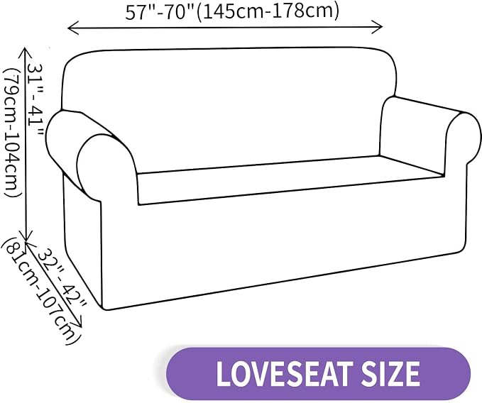 ZNSAYOTX Super Stretch Loveseat Covers, New Striped Love Seat Slipcover - Image 5