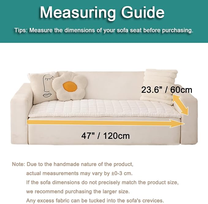 Couch Cover for Dogs Washable, Fuzzy Pet Couch Covers for 3 Cushion Sofa Pet - Image 3