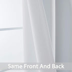 Yakamok Greyish White Curtains for Bedroom, Grommet Thermal Insulated Room - Image 4