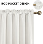 DWCN Short Ivory Blackout Curtains - Image 4