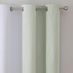 Estelar Textiler Sage Green and Greyish White Ombre Blackout Curtains 54 Inch - Image 4