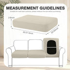 hyha 8Pcs Patio Cushion Covers, Stretch Outdoor Couch Cushion Covers Replacement - Image 2