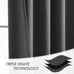 MIULEE Grey Back Tab Blackout Curtains 72 Inch Length 2 Panels Set - Image 7