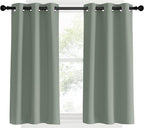 NICETOWN Bedroom Curtain Panels Blackout Draperies, Sage Green, 1 Pair - Image 2