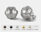 KAMANINA 2 Pack Curtain Rods for Windows 48 to 84 Inch, Antique Silver Heavy - Image 2