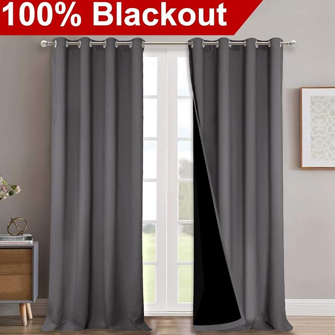 NICETOWN 100% Blackout Blinds, Laundry Room Decor Window Treatment Curtains - Image 2