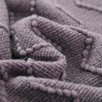 BOURINA Dark Lavender Throw Blanket 60 x80 Inches Throw Textured Solid Soft - Image 5