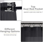 Extra Long Black Sheer Curtains - Image 4