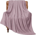 BEDELITE Fleece Blanket Dusky Violet Throw Blankets by BEDELITE