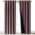 NICETOWN 100% Blackout Window Curtain Panels, Cold and Full Light Blocking - Image 2