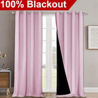 NICETOWN 100% Blackout Window Curtain Panels, Heat and Cold Blocking Drapes - Image 2