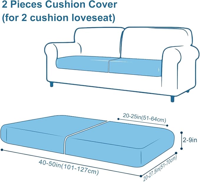 Smiry Printed Couch Cushion Covers, Stretch Soft Couch Covers - Image 6