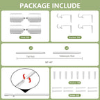 5/8” Diameter Curtain Rods 30-45 Inch, - Image 3