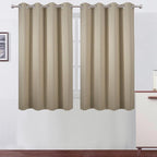 LEMOMO Blackout Curtains 66 x 54 Inch Long Beige Curtains Set of 2 Panels Room by Lemomo