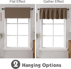 Chyhomenyc Brown Valances for Window, Room Darkening Short Curtains for Kitchen - Image 2