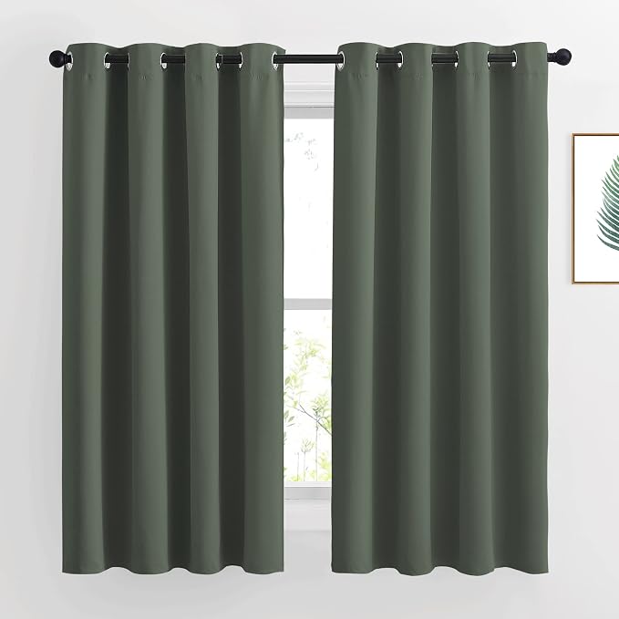 NICETOWN Bedroom Curtains 63 inch Length 2 Panels by NICETOWN