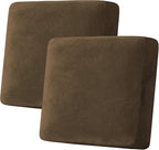 H.VERSAILTEX Velvet Stretch Couch Cushion Cover Plush Cushion Slipcover by HVERSAILTEX