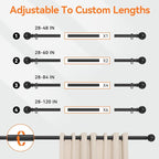 Curtain Rods for Windows 48 to 84 or 88 Inches Max - Image 4