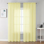 Chyhomenyc Sheer Curtains 84 Inches Long 2 Panels Set by Chyhomenyc