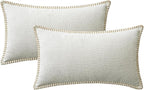 MIULEE Pack of 2 Christmas Pillow Covers 12x20 Inch Pure White Farmhouse - Image 6