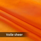 youleyar Solid Sheer Rod Pocket Curtain Voile Draperies 4 Panels White Beige - Image 6