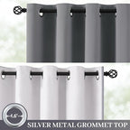 Yakamok 100% Blackout Curtain Panels 72 inches Cold and Light Blocking Drapes - Image 2