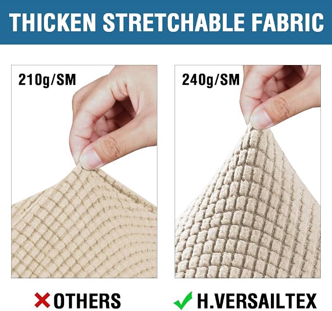H.VERSAILTEX 4 Piece Stretch Couch Covers - Image 5