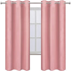 LEMOMO Pink Thermal Blackout Curtains/42 x 72 Inch/Set of 2 Panels Room - Image 2